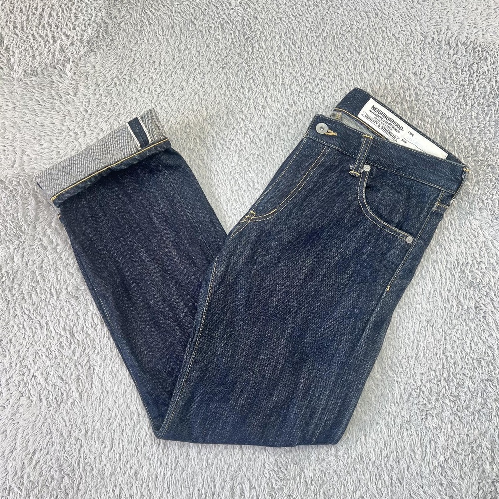 NEIGHBORHOOD Selvedge Jeans Mens 30x29 Blue Small Rigid Narrow Japan Raw Denim‎